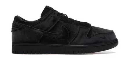 Nike Dunk Low Dover Street Market Triple Black Velvet