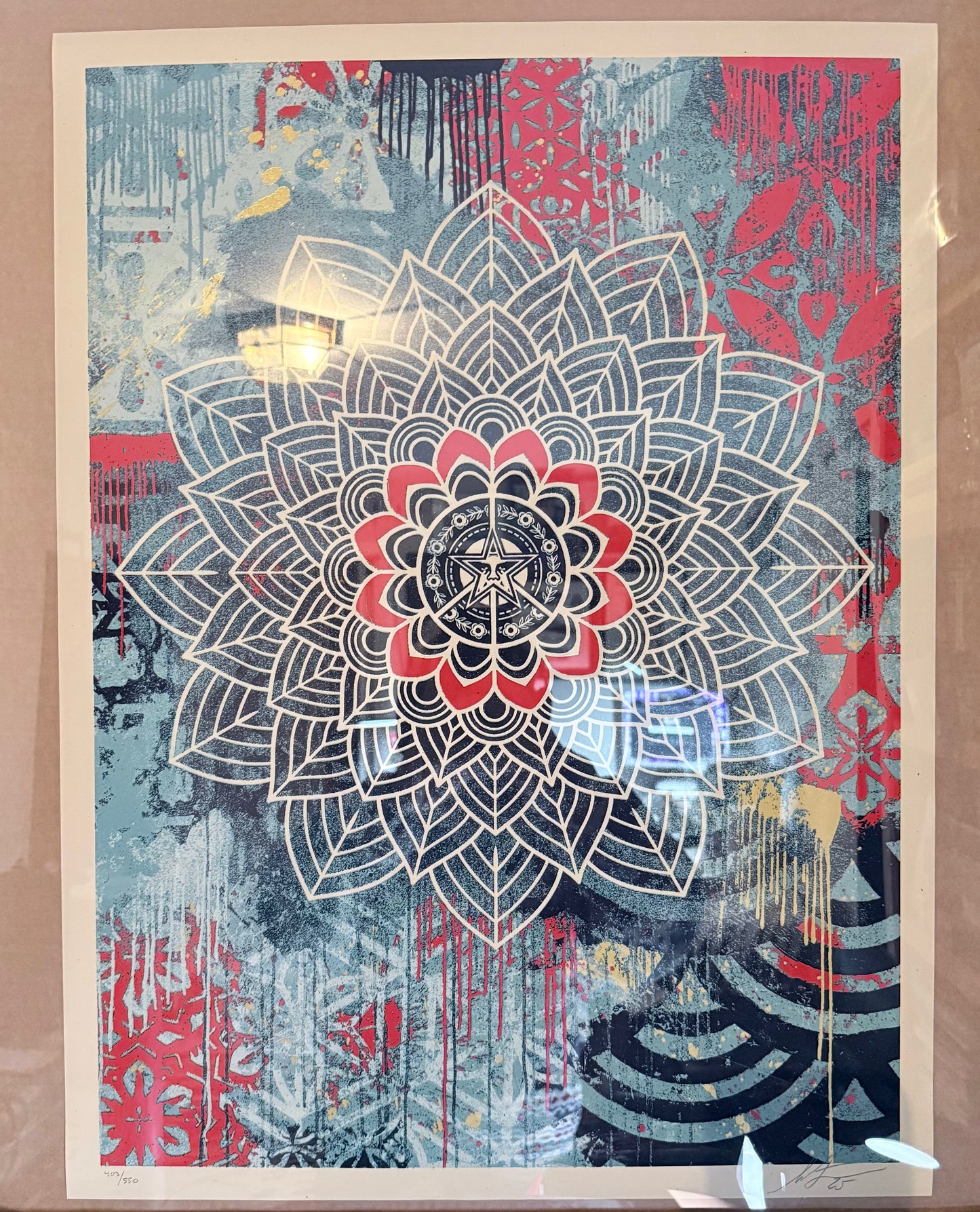 Obey Chaos Mandala 2 Screen Print ### / 550 Signed by Shepard Fairey