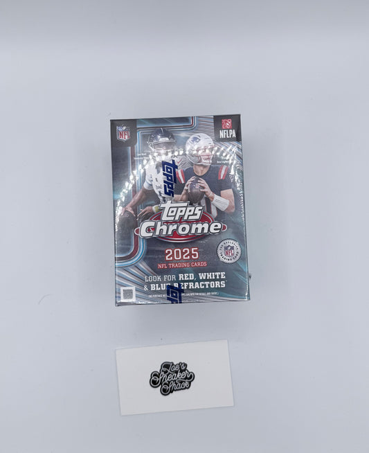 2025 Topps Chrome Football NFL Factory Sealed Blaster Value Box
