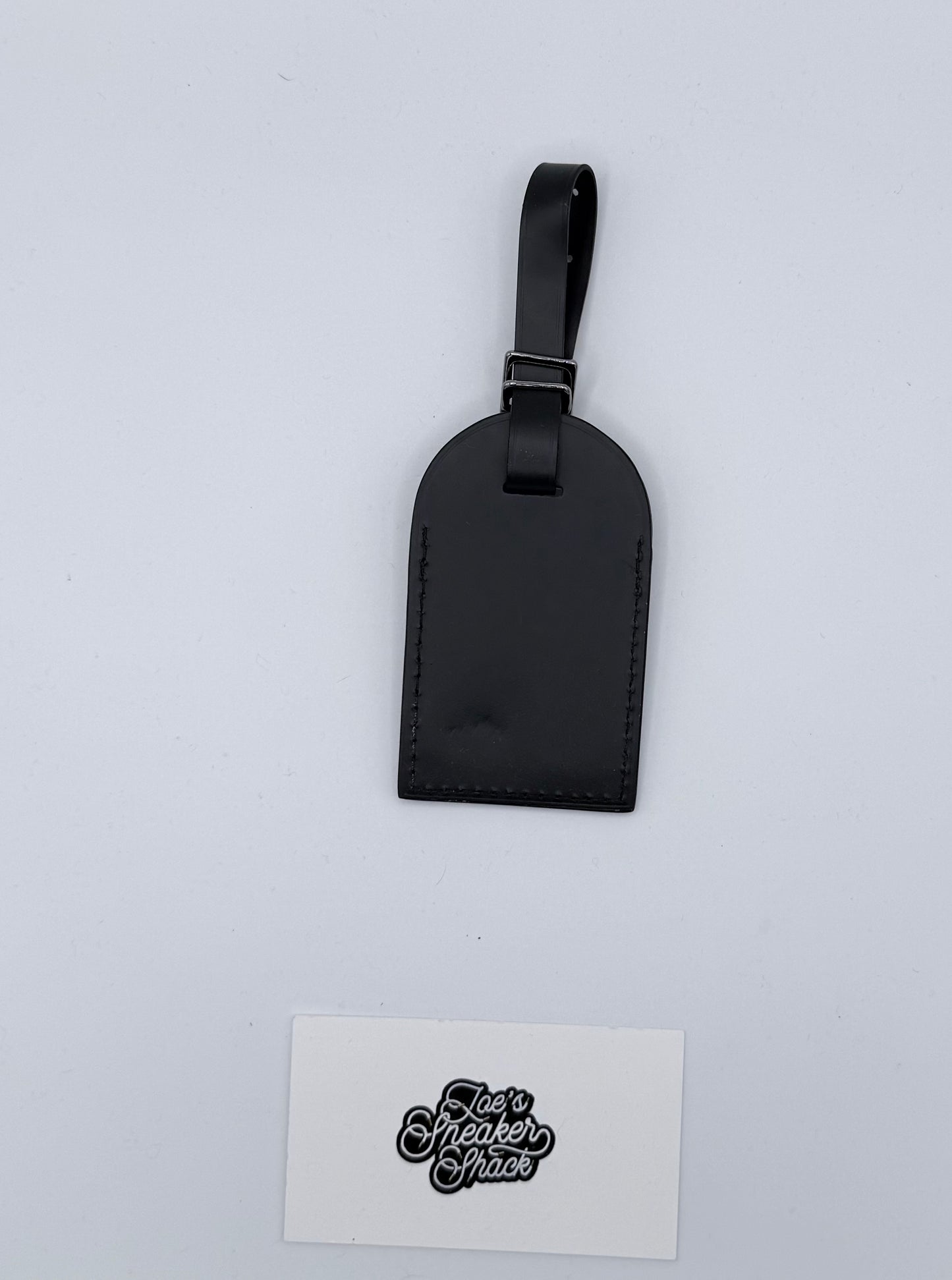 Louis Vuitton Ebene Leather Luggage Tag Black (Personalized)