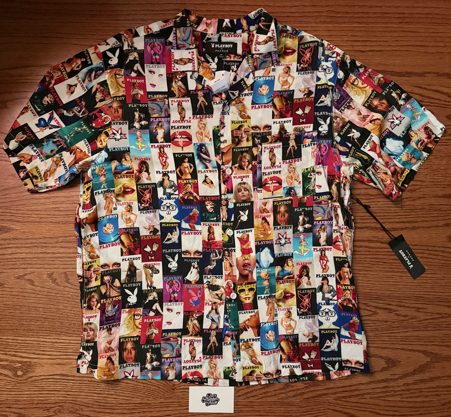 Playboy x PacSun Cover Bunny Centerfold Camp Shirt