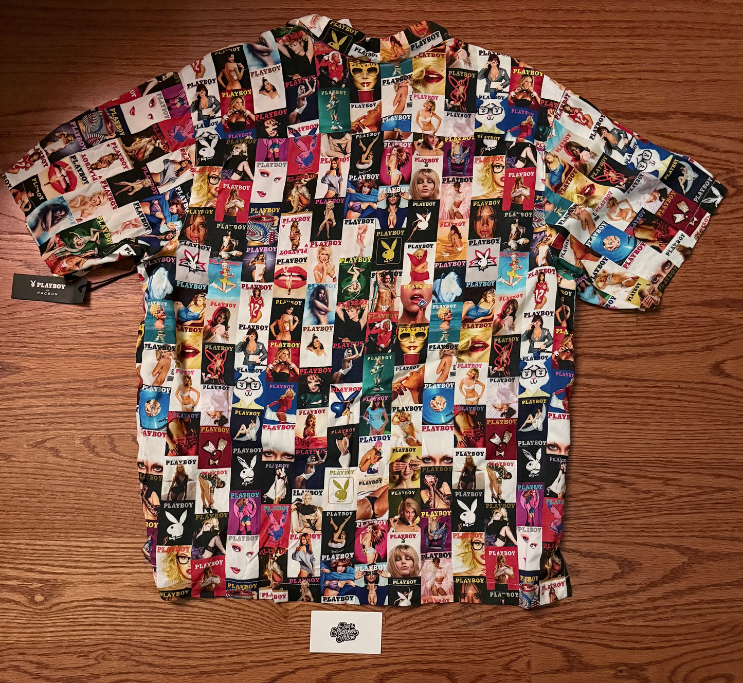 Playboy x PacSun Cover Bunny Centerfold Camp Shirt