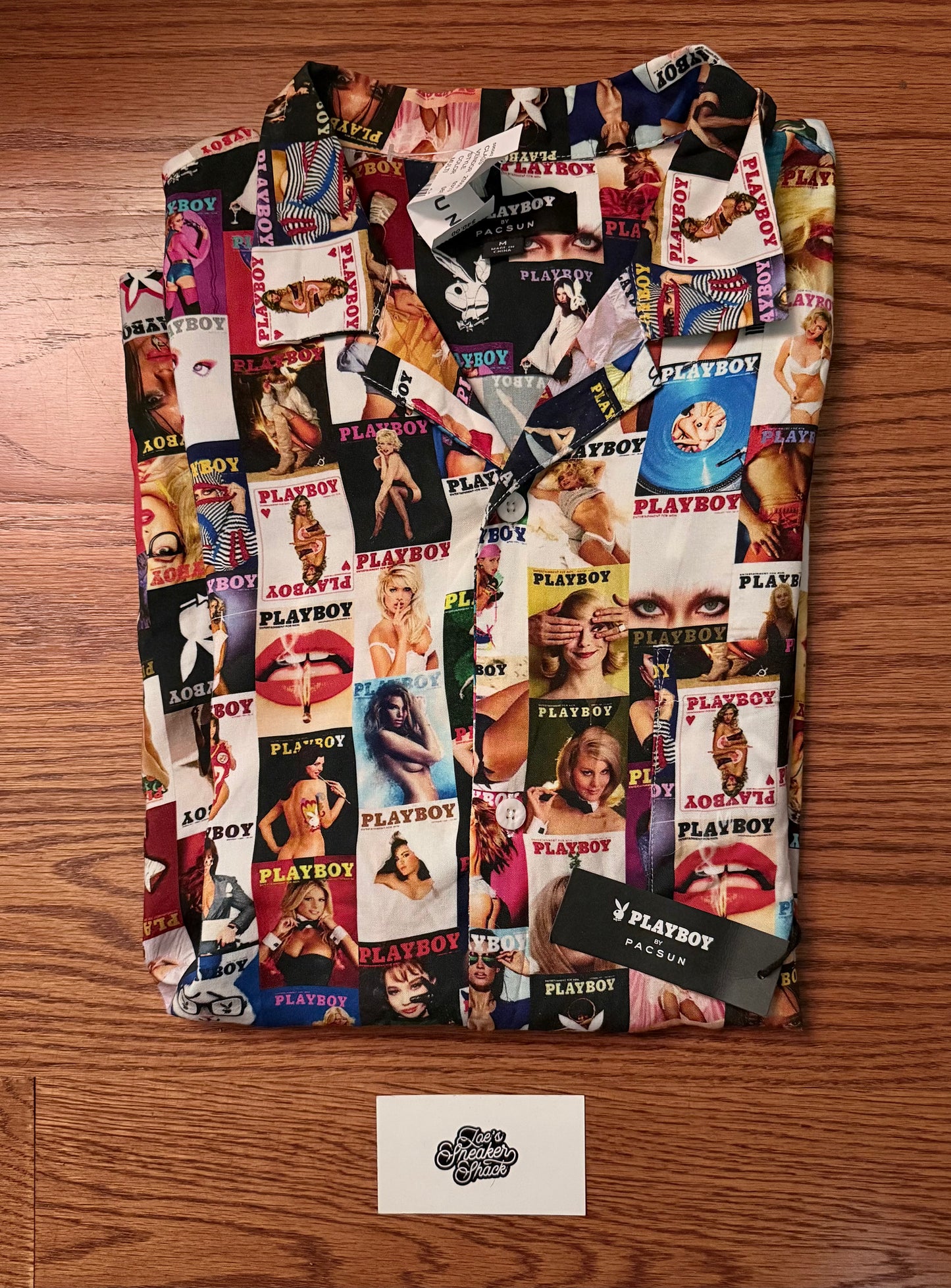 Playboy x PacSun Cover Bunny Centerfold Camp Shirt