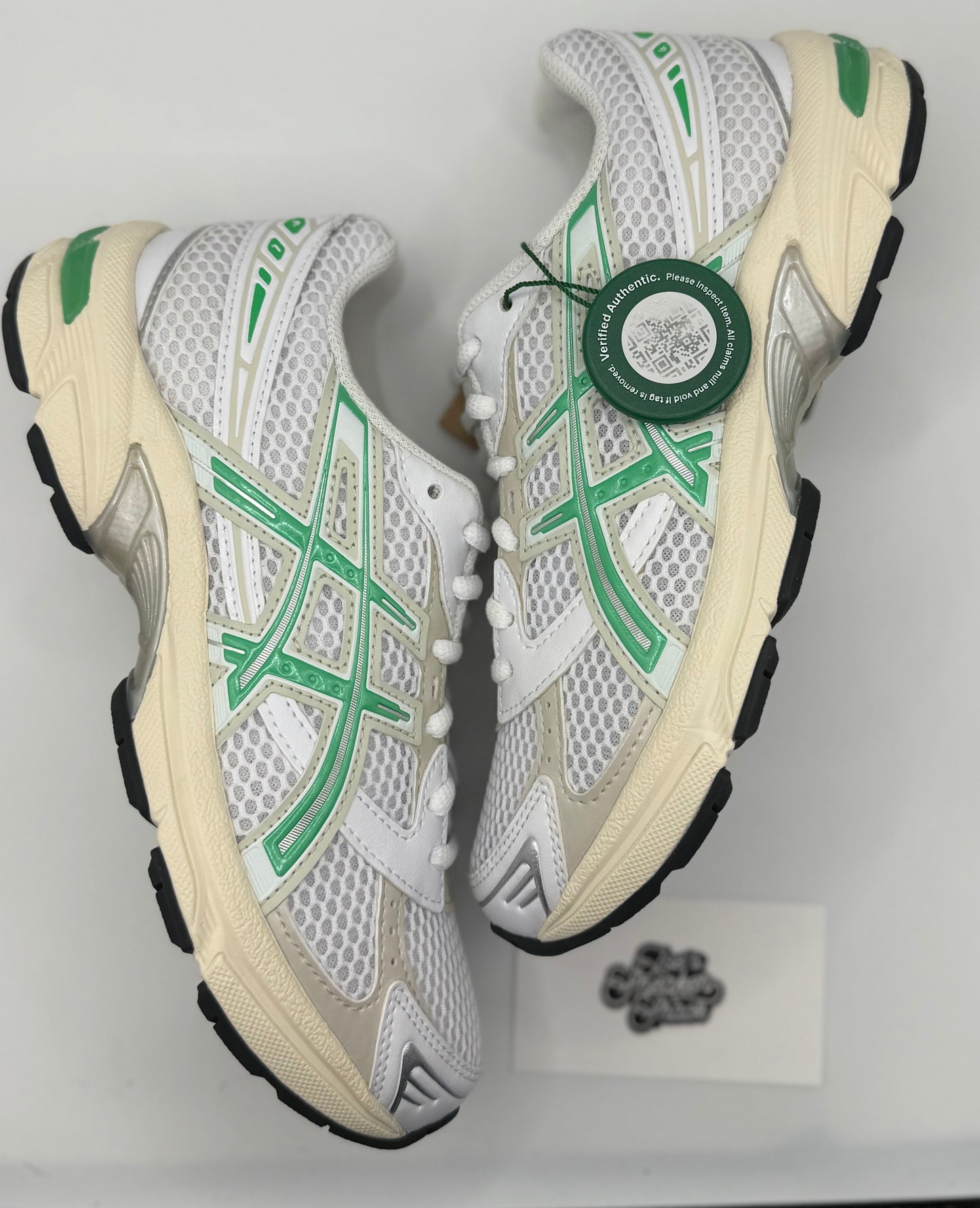 ASICS Gel-1130 White Malachite Green Off White Midsole (Women's)