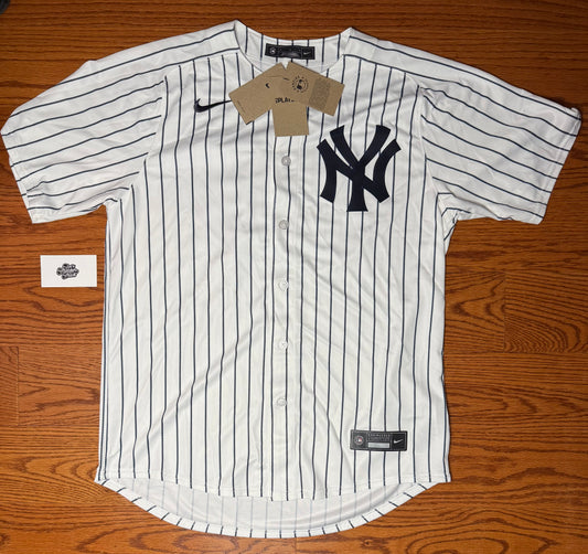Nike Men's New York Yankees Aaron Judge #99 White Limited Vapor Jersey