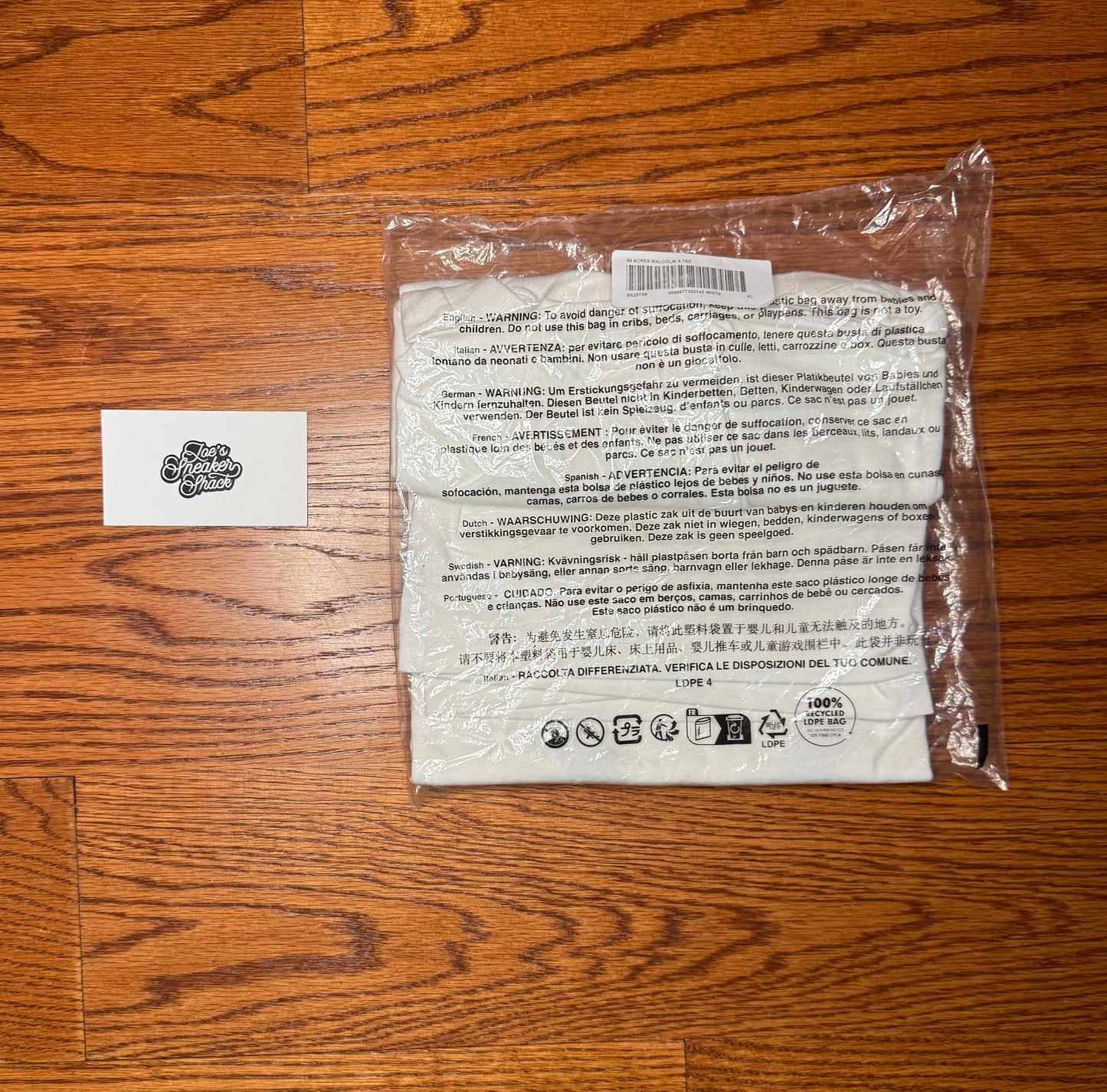 Supreme 40 Acres Malcolm X Tee White