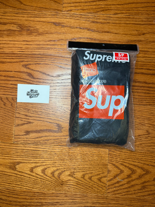 Supreme Hanes Boxer Briefs (4 Pack) Black