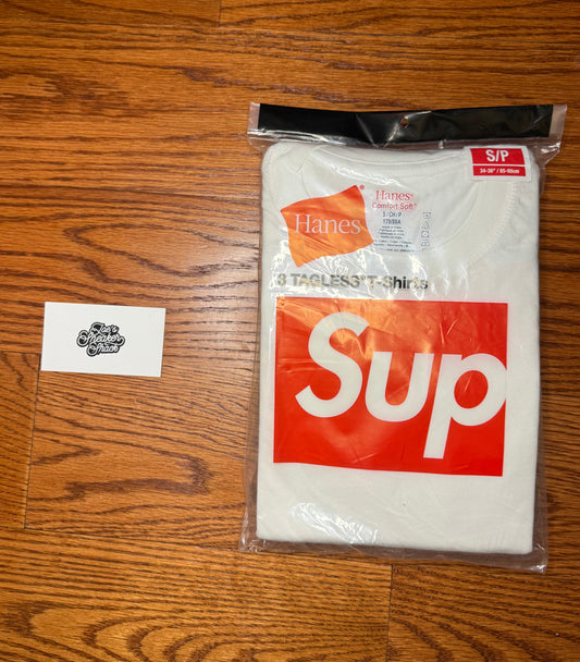 Supreme Hanes Tagless Tees (3 Pack) White