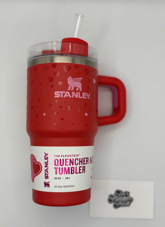 Stanley x Target Exclusive Valentines Day Flowstate Quencher 20oz Tumbler Ruby Hearts