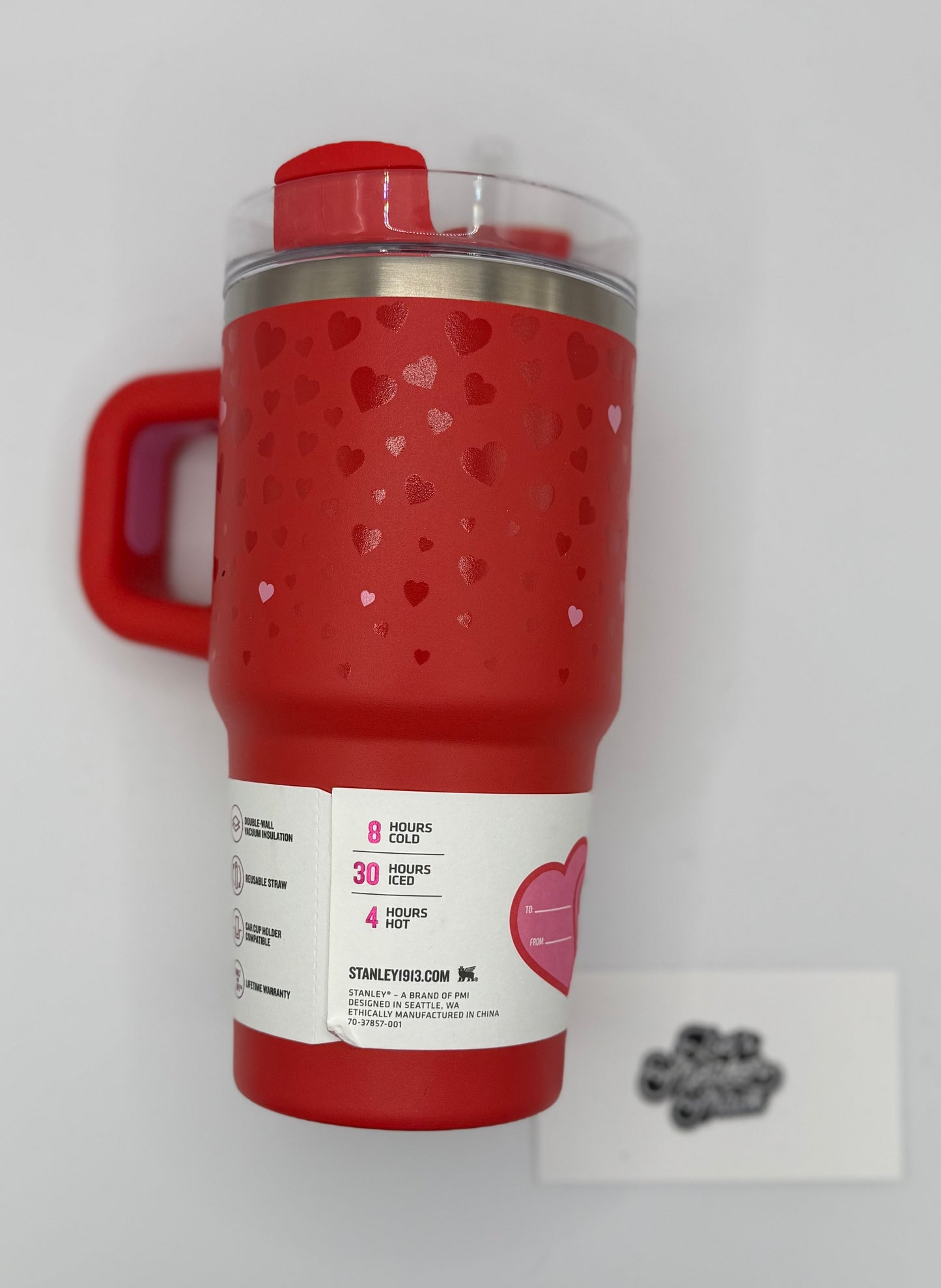 Stanley x Target Exclusive Valentines Day Flowstate Quencher 20oz Tumbler Ruby Hearts