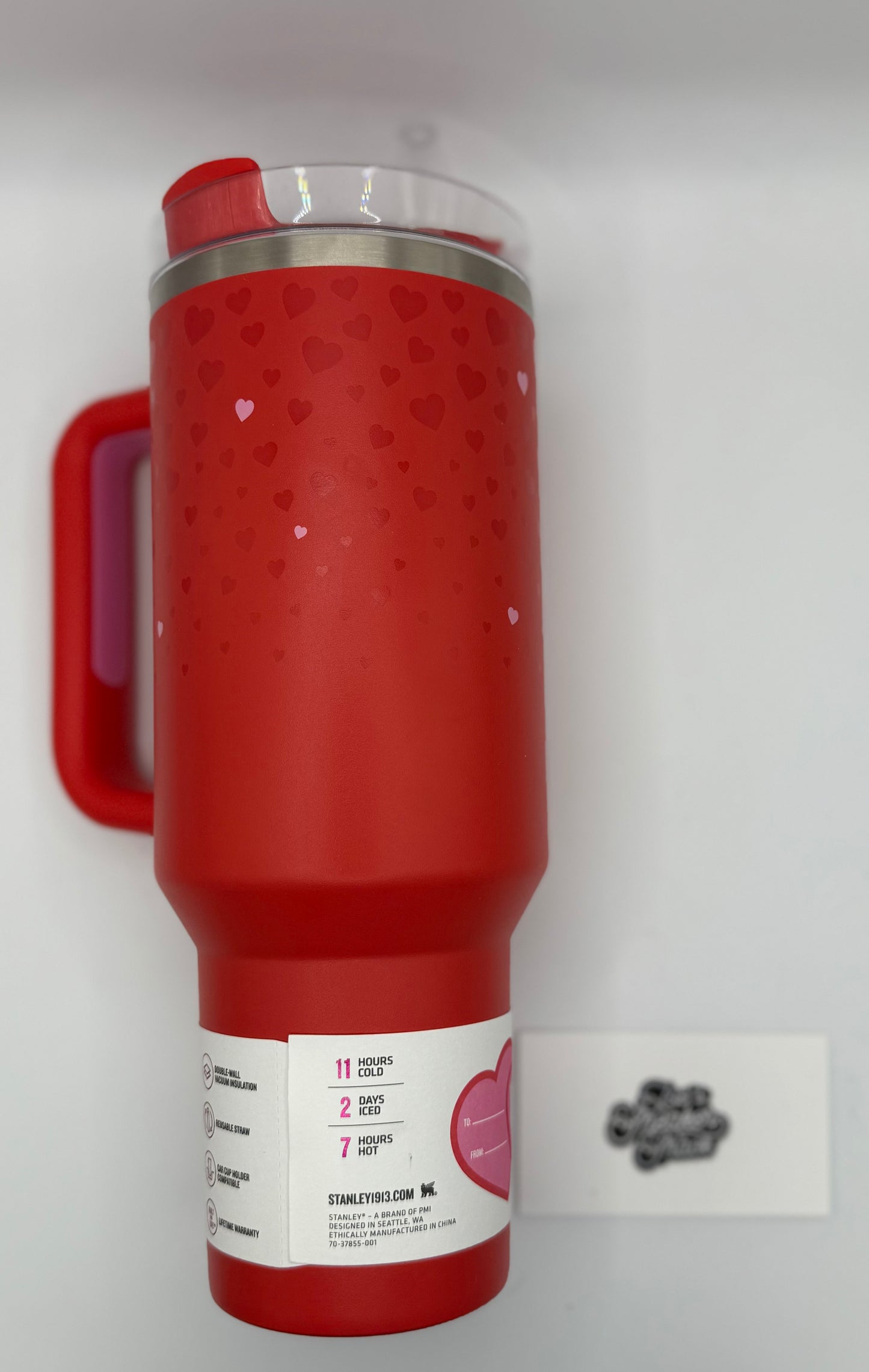 Stanley x Target Exclusive Valentines Day Flowstate Quencher 40oz Tumbler Ruby Hearts