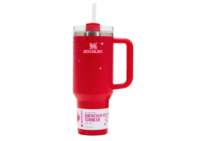 Stanley x Target Exclusive Valentines Day Flowstate Quencher 40oz Tumbler Ruby Hearts